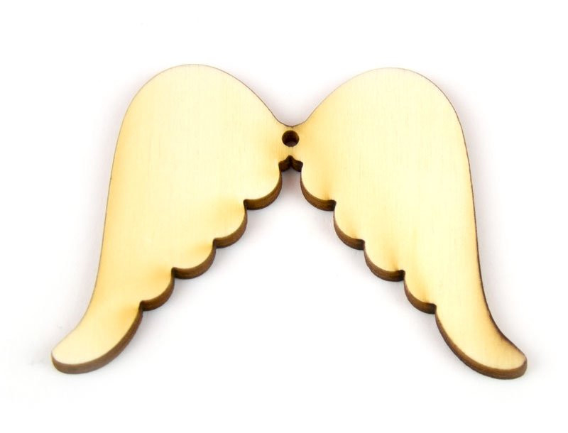 Dřevěný výřez andělská křídla, 7,5 x 5 cm