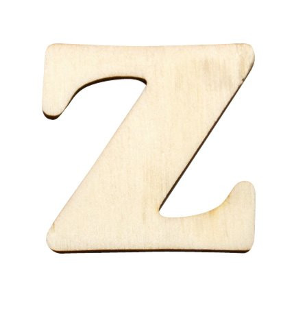 Dřevěný výřez písmeno Z, 4 x 4 cm,