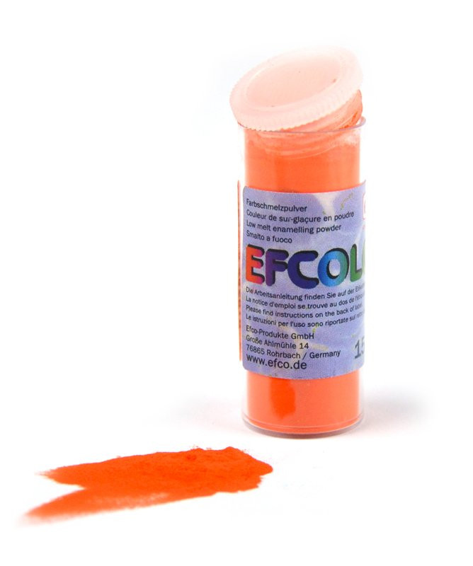 Efcolor smaltovací pudr, oranžový, neprůhledný, 10 ml, č. 0014