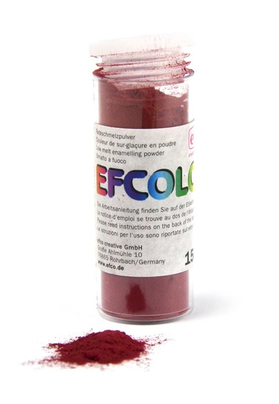 Efcolor smaltovací pudr, tm. červený, neprůhledný, 10 ml, č. 0029