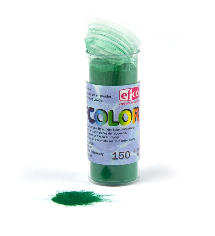 Efcolor smaltovací pudr, tm. zelený, neprůhledný, 10 ml, č. 0068