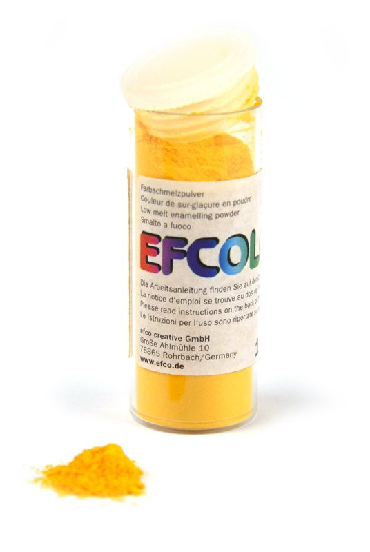 Efcolor smaltovací pudr, zlatožlutý, neprůhledný, 10 ml, č. 0008