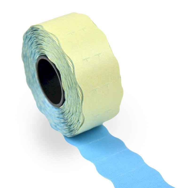 Etikety Contact, vlnk. okraj, 25 x 16 mm, pastel. modré  