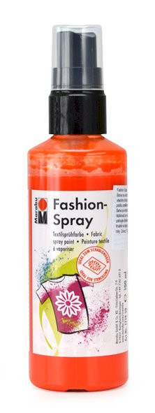 Fashion spray, barva na textil č.023, červenooranžová, 100 ml
