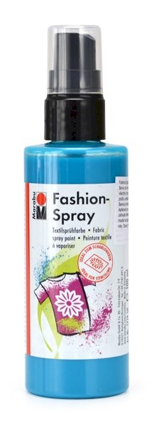 Fashion spray, barva na textil č.091, karibská modrá, 100 ml