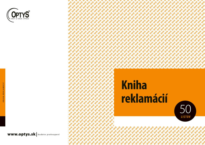 Kniha reklamácií A4, 50 listov, Slovensko