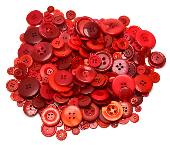 Knoflíky 250 g, červené, PMA 354304 - 1