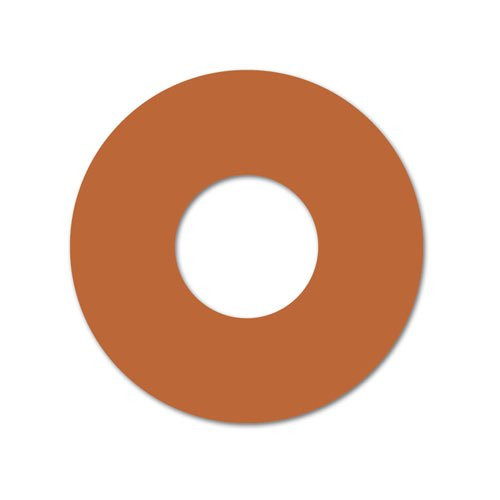 Měděný výsek donut, 40 mm, otvor 15 mm