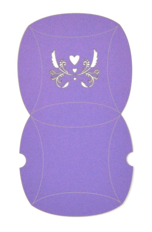 Minikrabička, levandulová, perleťová, ornament - 1