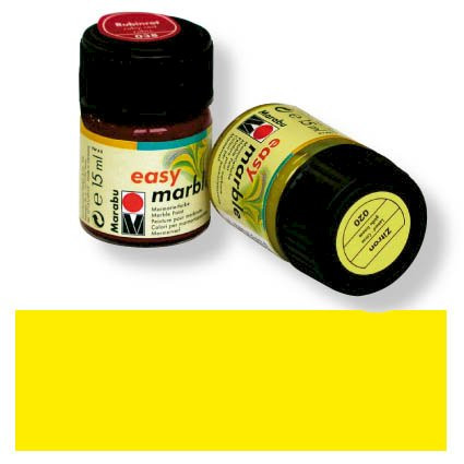 Mramorovací barva, č. 020, 15 ml, citrónově žlutá
