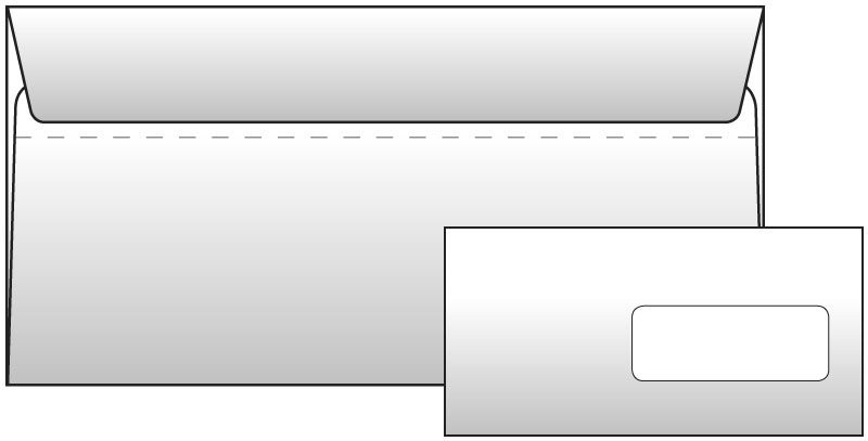 Obálka DL, okénko vpravo, samolepicí