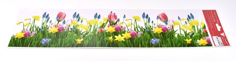 Okenní fólie, mix květin, 64 x 15 cm - 1