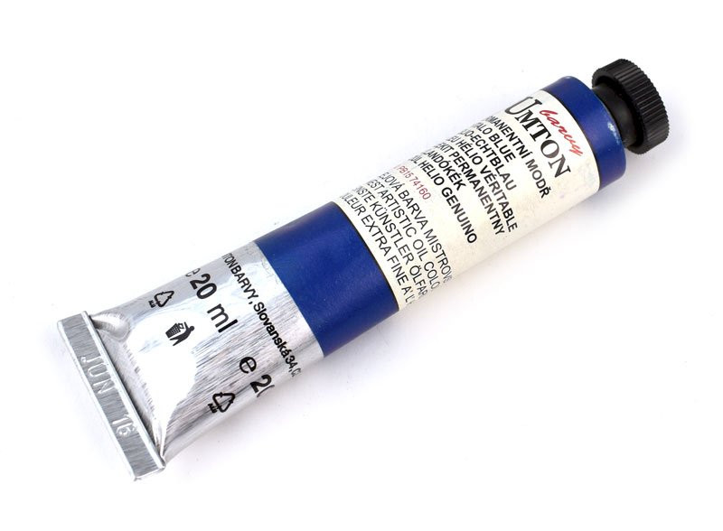 Olejová barva Umton č. 30, 20 ml, permanentní modř