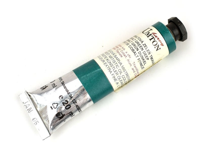 Olejová barva Umton č.34, 20 ml, zeleň tm. kobalt