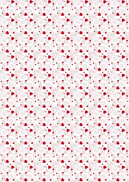 Papír A4, spirálky červeno/bílý, 170 g - jednostranný