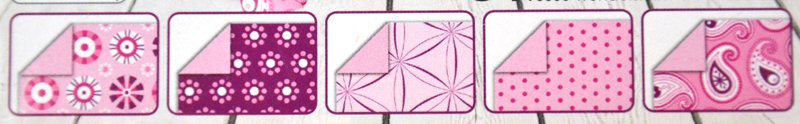 Papíry na origami, 10 x 10 cm, růžovo-fialové - 1