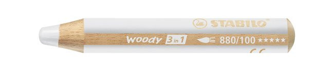 Pastelka Woody Stabilo, silná, bílá 880/100