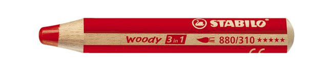 Pastelka Woody Stabilo, silná, červená 880/310