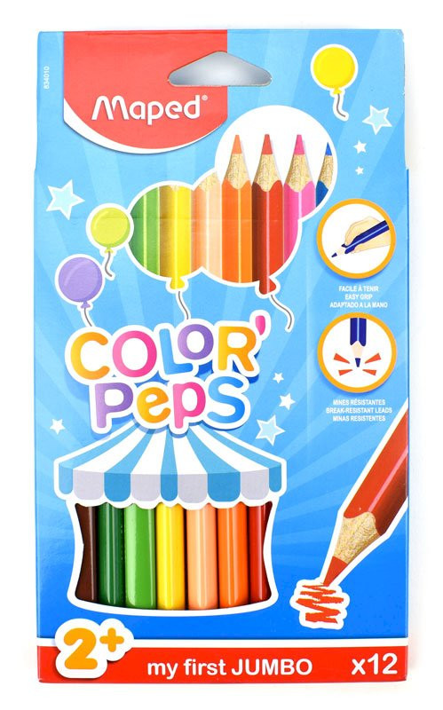 Pastelky trojhranné Maped Color-Peps JUMBO, 12 ks