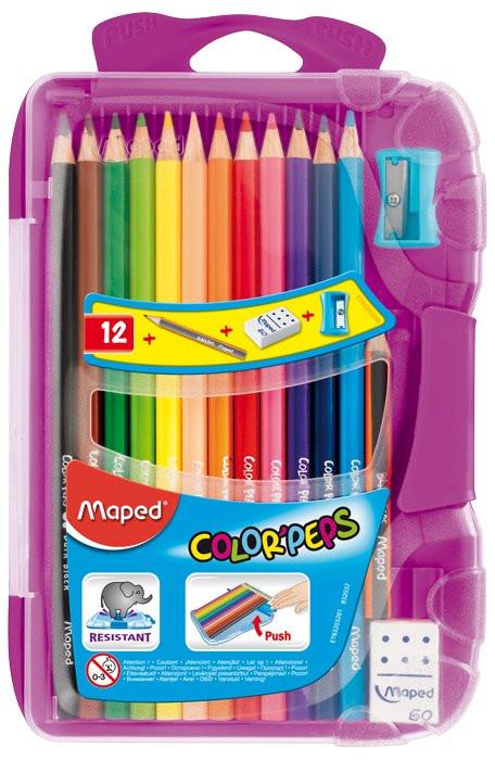 Pastelky trojhranné Maped Color-Peps v boxu