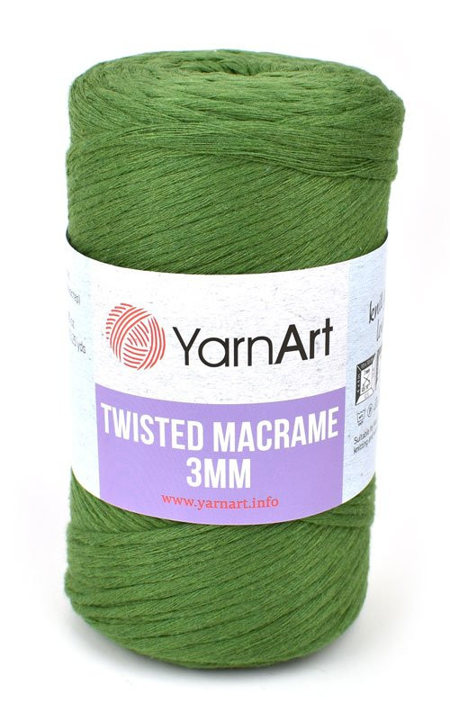 Pletací příze Macrame Twisted, zelená č.787, 250g, 195m