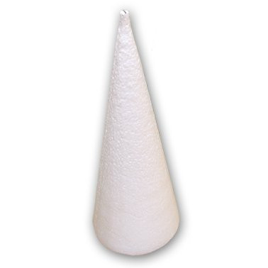 Polystyrenový kužel 15 cm, průměr 8 cm