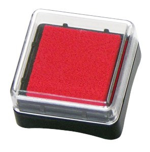 Razítkovací polštářek mini, 3 x 3 cm, červený