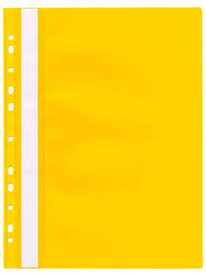 Rychlovazač s euroděrováním A4, žlutý