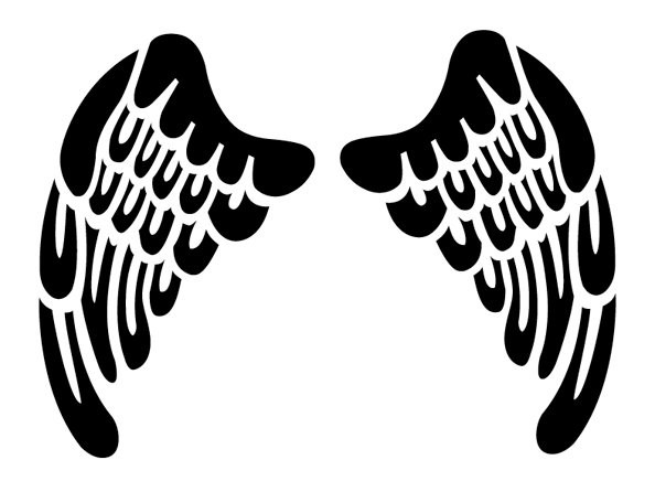 Šablona Andělská křídla 1, 15 x 20 cm, plast - 1