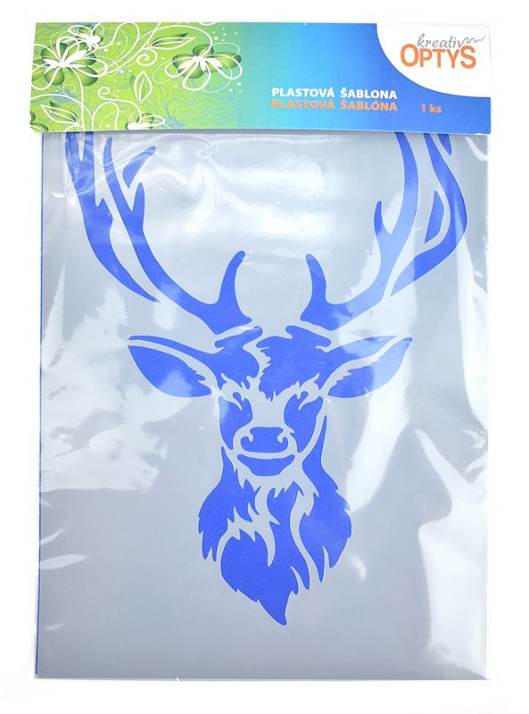 Šablona Hlava jelena 1, 20 x 30 cm, plast