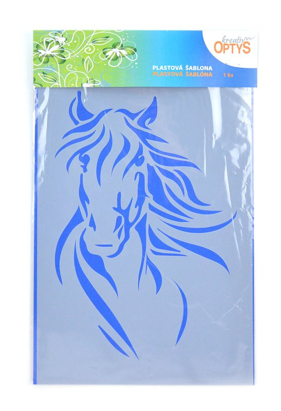 Šablona Hlava koně 1, 20 x 30 cm, plast