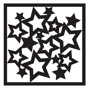 Šablona Hvězdy, 25 x 25 cm, plast - 1