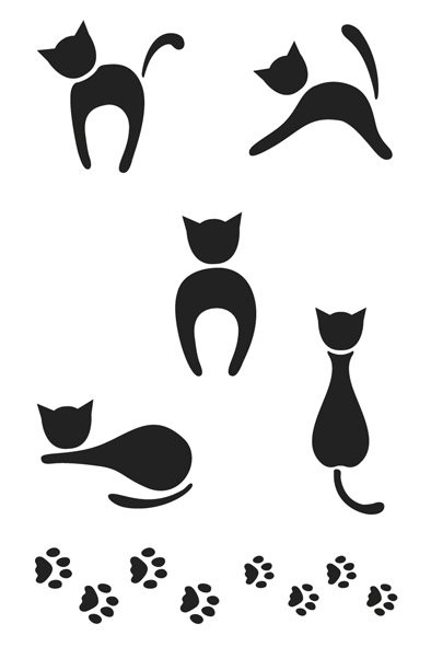 Šablona Kočky, 20 x 30 cm, plast - 1