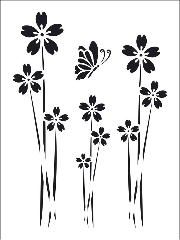 Šablona Květinky 2, 20 x 15 cm, plast - 1