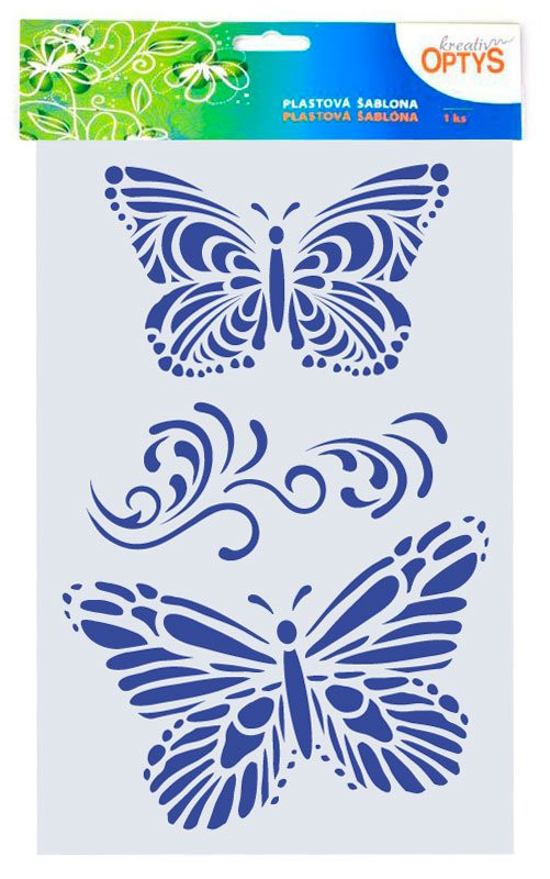 Šablona Motýli 2, 20 x 30 cm, plast