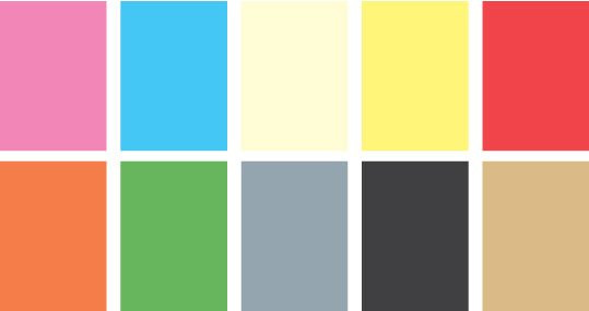Sada barevných papírů pro výtvarné účely A4/80g/10 barev, EKO