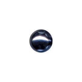 Skleněné voskované perly, tm. šedé, 6 mm, balení 36 ks