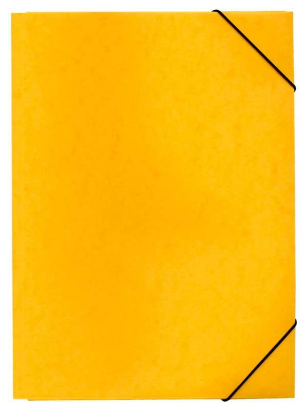 Složka s gumou A4 Prešpán, 3klopá, žlutá