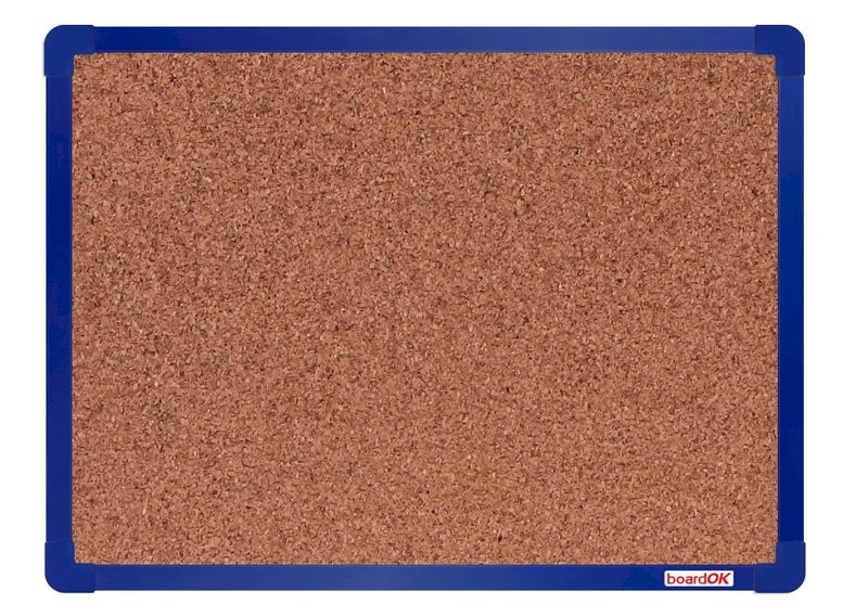 Tabule korková boardOK 200x120 cm, modrý rám