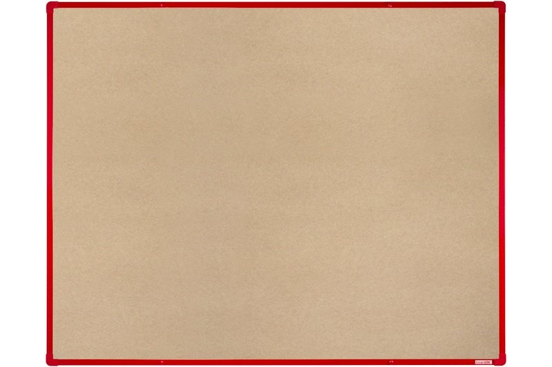 Tabule textil boardOK 90 x 60 cm, rám červený