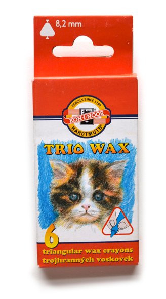 Trojhranné voskovky Trio Wax, 8,2 mm, sada 6 ks