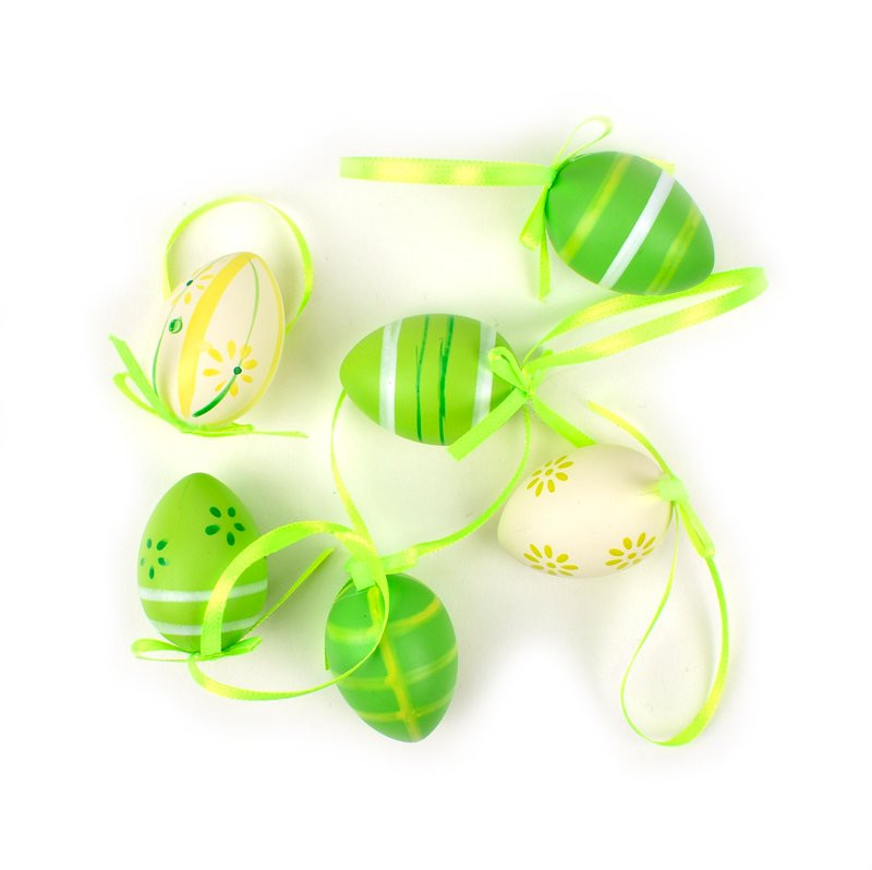 Vajíčko plastové, zelené, mix motivů, 4 cm