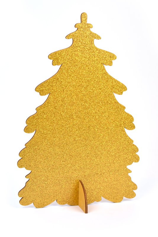 Vánoční stromek malý, zlatý glitr