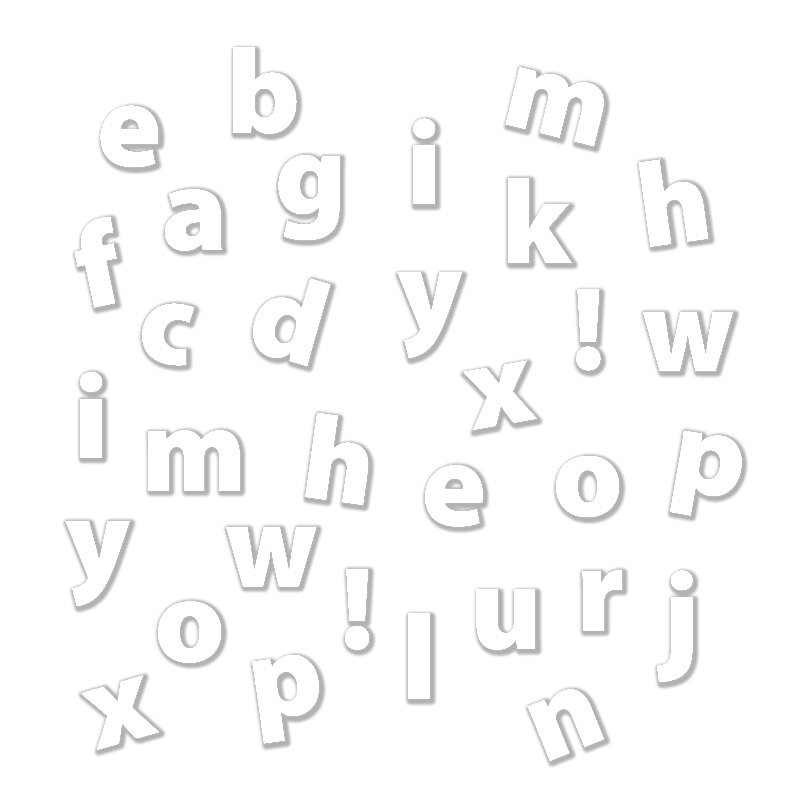 Výřez abeceda malá, 1,5 cm