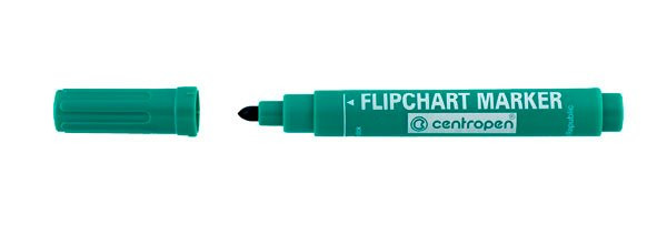 Značkovač  8550 flipchart Centropen, kulatý, zelený  
