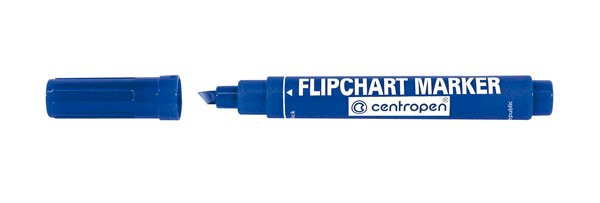 Značkovač 8560 flipchart Centropen, klínový, modrý 
