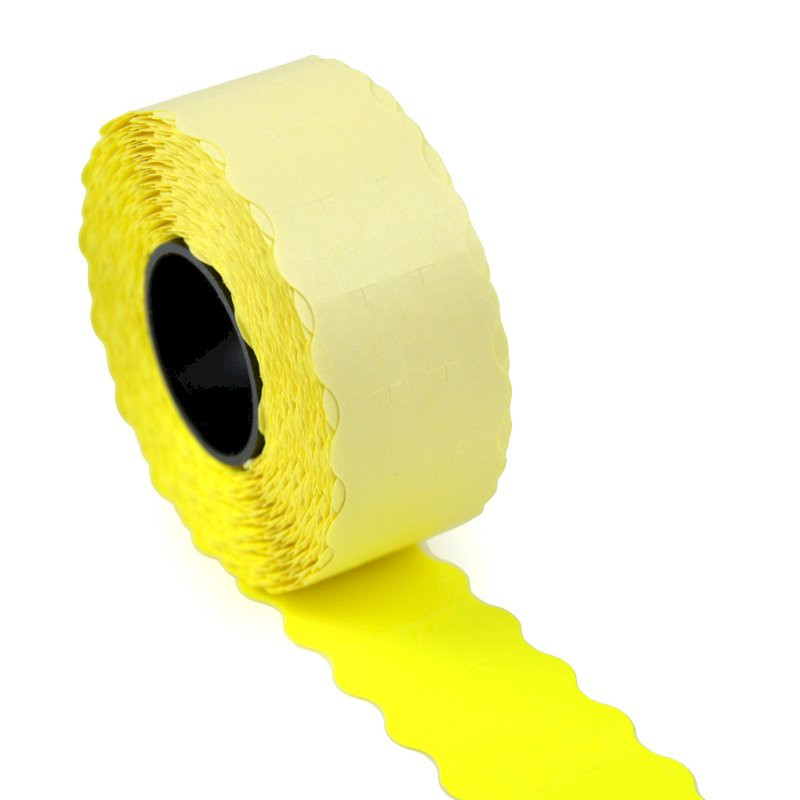 Značkovací etikety Contact, 26 x 12 mm, neon žlutá