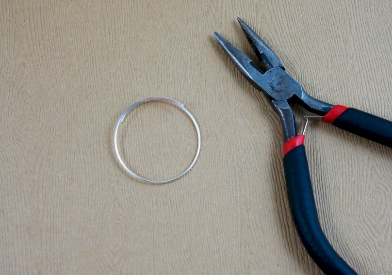 Základní tvar pro drátování - kruh, postříbřený drát