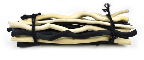 Kuwa dekorační větve, mix černobílá, 35 cm, 15 ks
