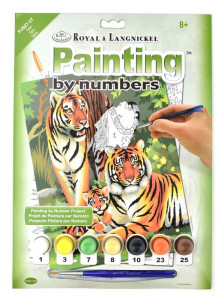 Malování podle čísel 22 x 30 cm - Tygři